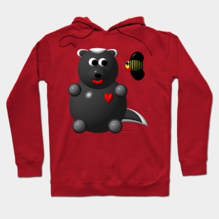 Cute Honey Badger with a Honey Bee Hoodie